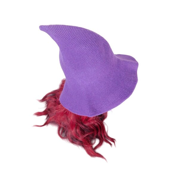 Purple Woven Wool Blend Witch Hat - Adult Ritual & Everyday Wear - New - Picture 7 of 7